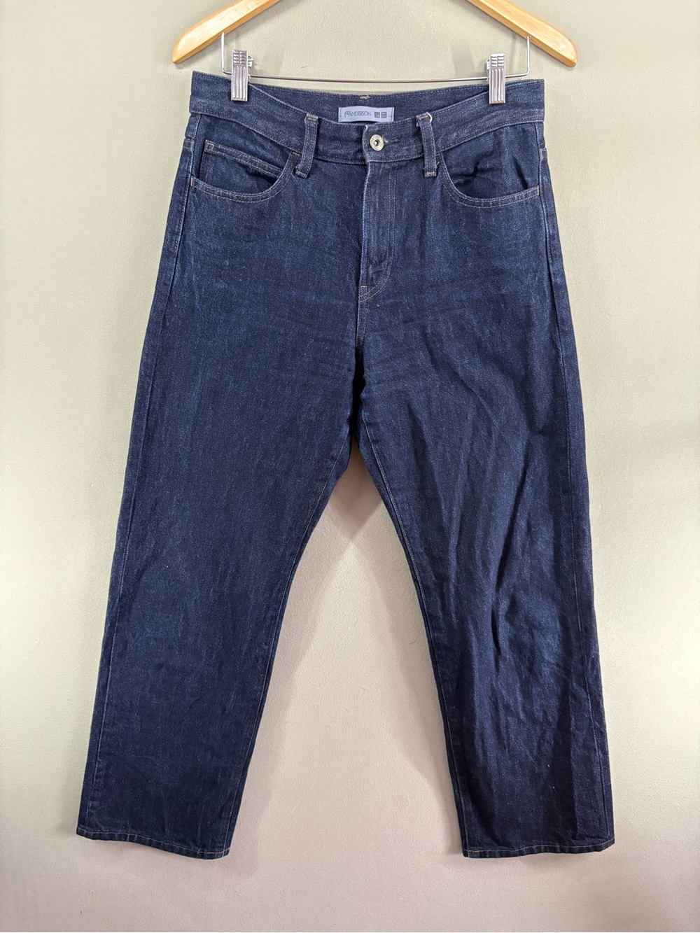 JW Anderson w/ Uniqlo Relaxed Straight 5-Pocket Jeans. Dark Wash, Women's 30x30